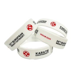 Alternative view of Silikonarmband med prägling och färgfyllning