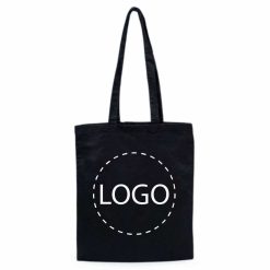 Baumwolltaschen schwarz mit logo